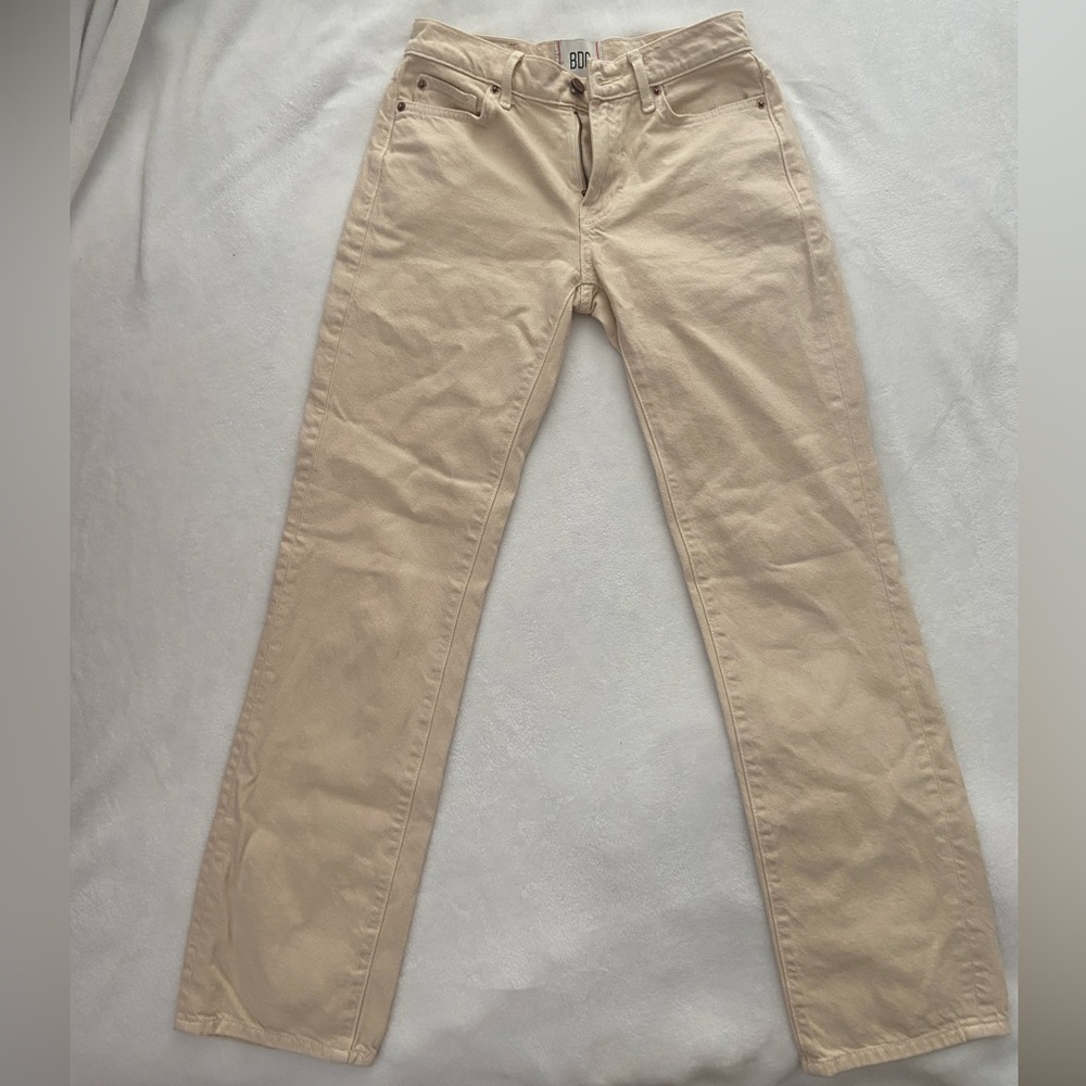 Tan Urban Outfitters BDG Low Rise Jeans Straight Leg